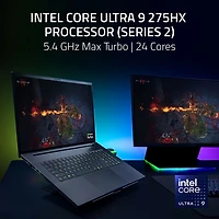 Portable de jeu de 18 po Blade de Razer - Noir (Core Ultra 9 275HX d'Intel/RAM 32 Go/SSD 1 To/RTX 5070 Ti)