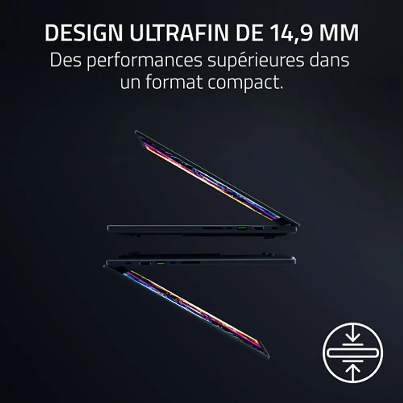 Portable Copilot+ PC de 16 po Blade de Razer - Noir (Ryzen AI 9 365 d’AMD/mémoire vive de 32 Go/disque SSD de 1 To/RTX 5070 Ti/Windows 11)