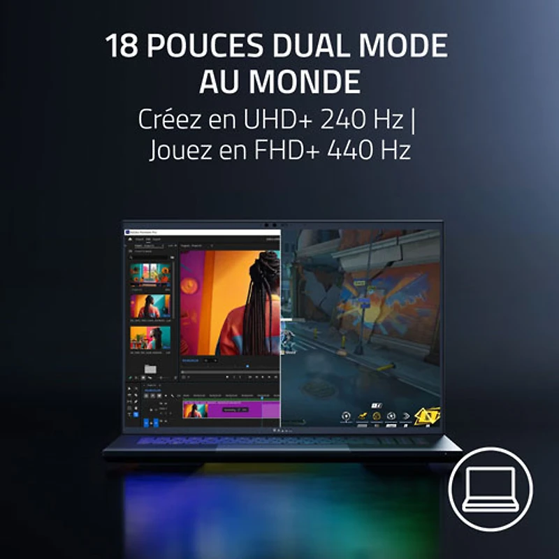 Portable de jeu de 18 po Blade de Razer - Noir (Core Ultra 9 275HX d'Intel/RAM 64 Go/SSD 4 To/RTX 5090)