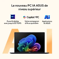 Portable Vivobook de 16 po d'ASUS - Bleu calme (Ryzen AI 7 350 d'AMD/RAM 16 Go/SSD 1 To)