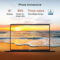 Portable Vivobook de 16 po d'ASUS - Bleu calme (Ryzen AI 7 350 d'AMD/RAM 16 Go/SSD 1 To)