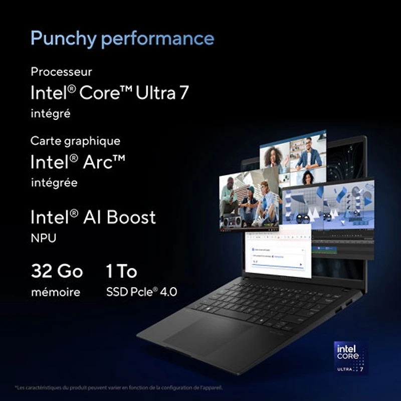 ASUS Vivobook S16 16" AI Laptop - Neutral Black (Intel Core Ultra 7 255H/32GB RAM/1TB SSD)