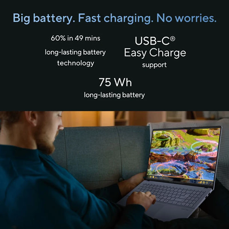 ASUS Vivobook S16 16" AI Laptop - Neutral Black (Intel Core Ultra 7 255H/32GB RAM/1TB SSD)