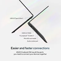 ASUS Vivobook S16 16" AI Laptop - Neutral Black (Intel Core Ultra 7 255H/32GB RAM/1TB SSD)