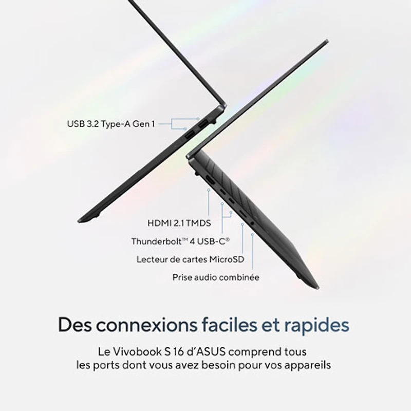 ASUS Vivobook S16 16" AI Laptop - Neutral Black (Intel Core Ultra 7 255H/32GB RAM/1TB SSD)