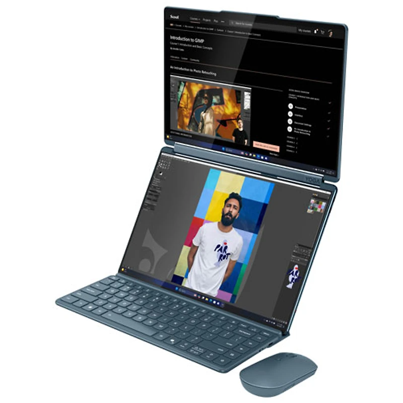 Lenovo Yogabook 9i 14" Touchscreen 2-in-1 Laptop - Tidal Teal (Intel Core Ultra 7 255H/16GB RAM/1TB SSD)