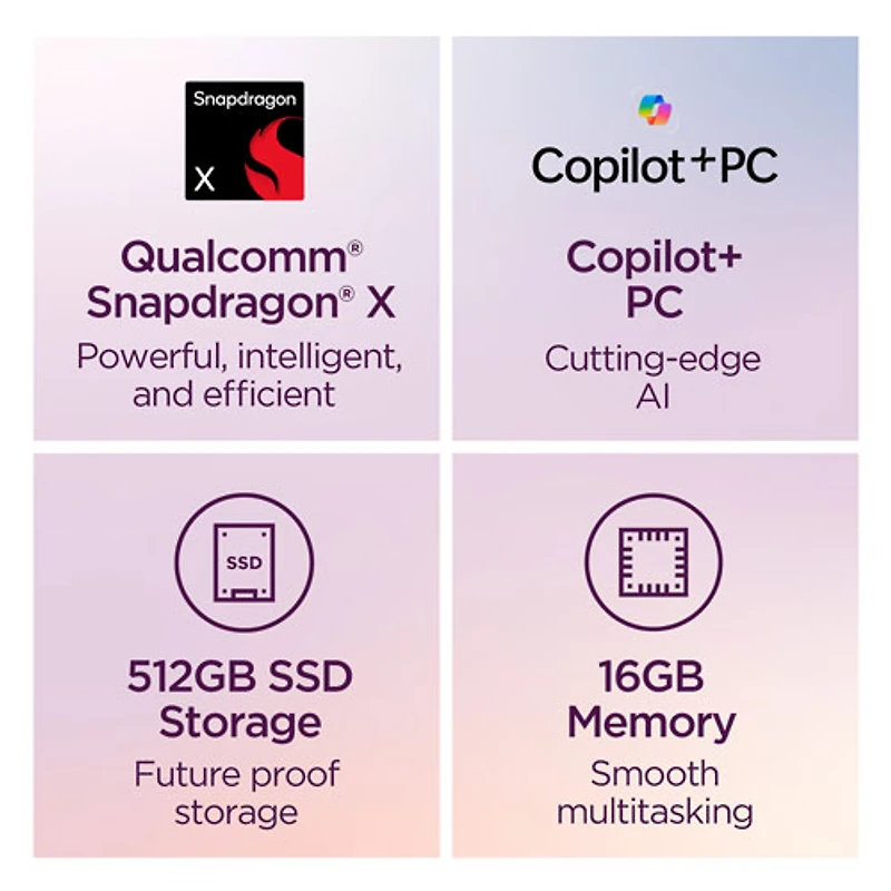 Portable de 15,3 po IdeaPad Slim 3x Copilot+ PC de Lenovo - Gris luna (Snapdragon X/RAM 16 Go/SSD 512 Go/Windows 11)