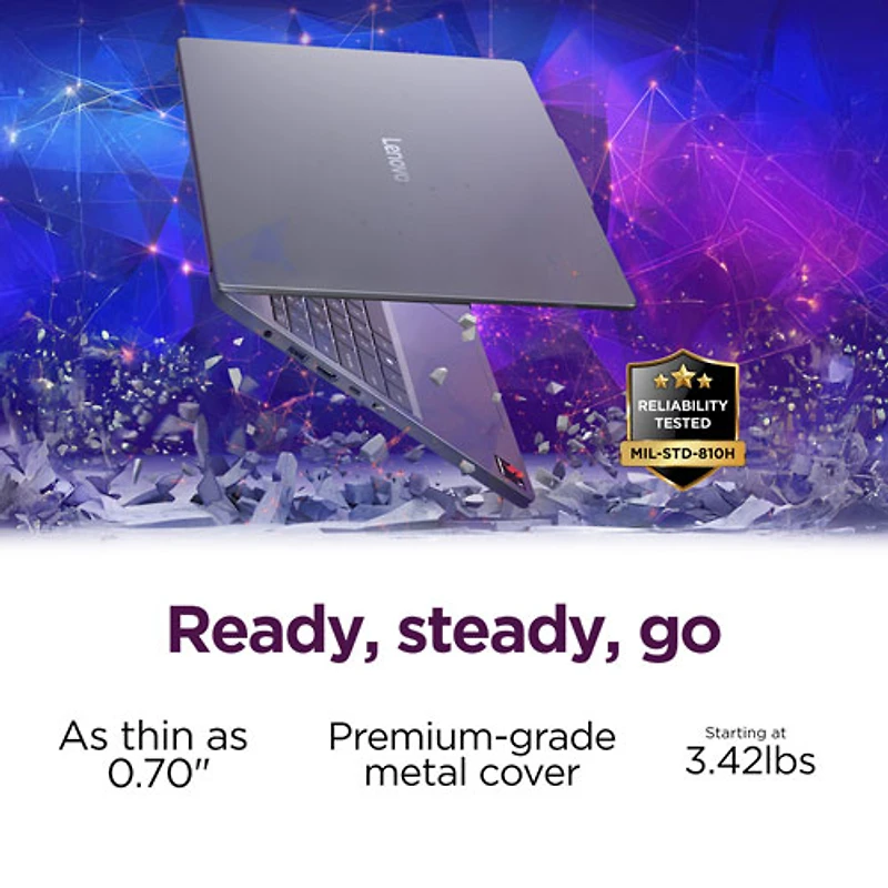 Portable de 15,3 po IdeaPad Slim 3x Copilot+ PC de Lenovo - Gris luna (Snapdragon X/RAM 16 Go/SSD 512 Go/Windows 11)