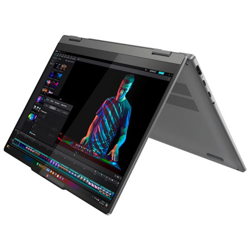 Portable à écran tactile 2-en-1 de 14 po IdeaPad 5x de Lenovo - Gris luna (Snapdragon X Plus de Qualcomm/RAM 16 Go/SSD 1 To/Windows 11)