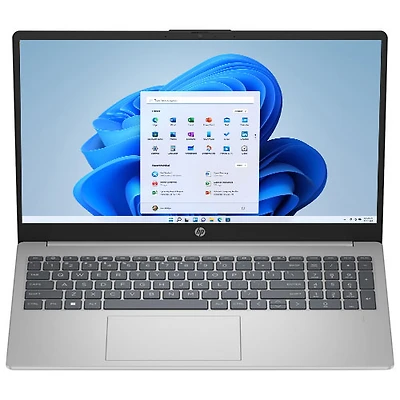 Portable de 15,6 po de HP - Argenté naturel (Ryzen 3-7320U d'AMD/RAM 8 Go/SSD 512 Go/Windows 11)
