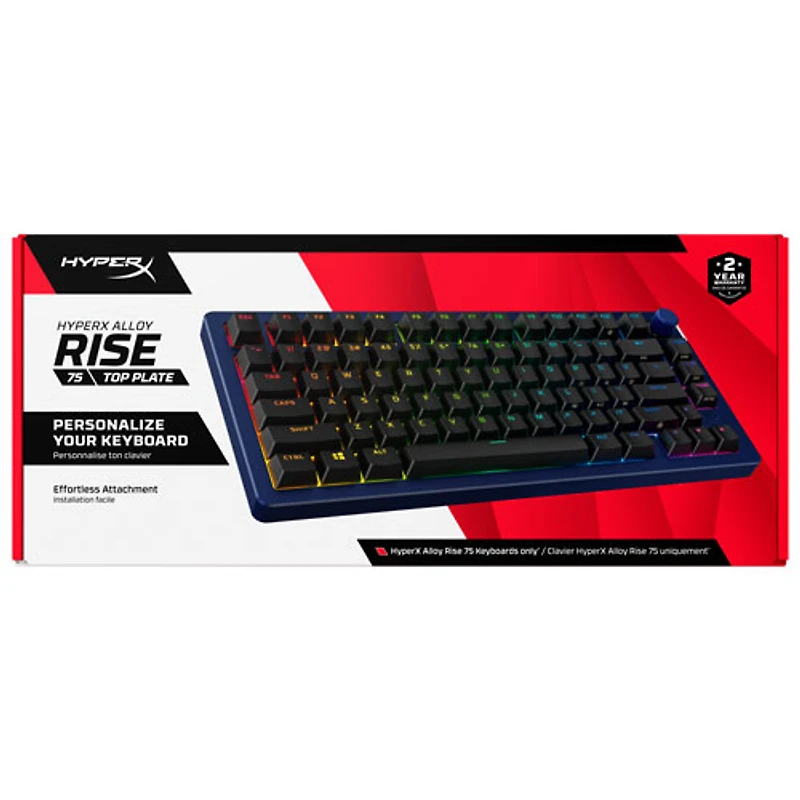 HyperX Alloy Rise 75 Top Plate & Knob - Navy