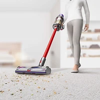 Aspirateur-balai sans fil Outsize Total Clean de Dyson avec batterie supplémentaire - Nickel/Rouge