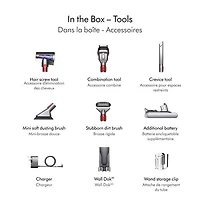 Dyson Outsize Total Clean Cordless Stick Vacuum with Extra Battery - Nickel/Red