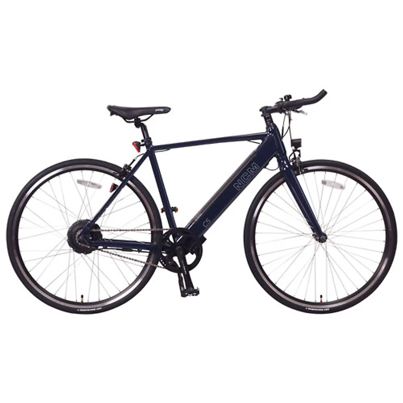 Vélo de ville électrique C5 de NCM (moteur de 350 W/autonomie de 80 km/vitesse maximale de 32 km/h) - Moyen - Bleu