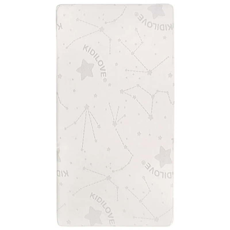 Matelas de lit de bébé en coton résistant à l'eau confortable Kidilove de Dream On Me - Motif d'étoiles