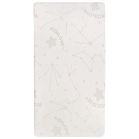 Matelas de lit de bébé en coton résistant à l'eau confortable Kidilove de Dream On Me - Motif d'étoiles