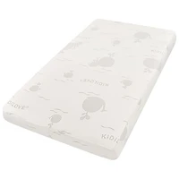 Matelas de lit de bébé en coton biologique résistant à l'eau confortable Kidilove de Dream On Me - Motif de baleine