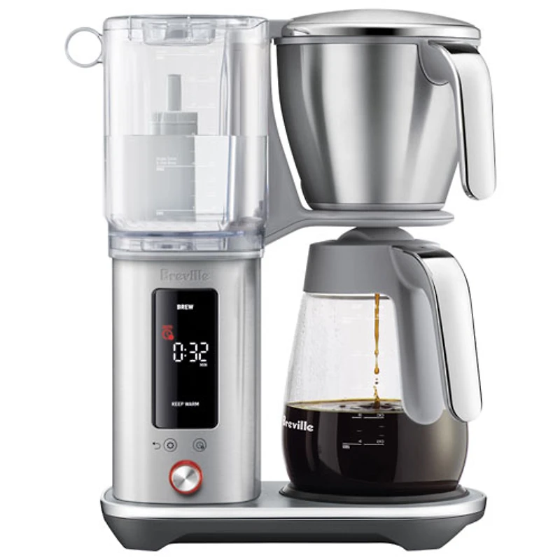 Cafetière en verre Luxe Glass de Breville - 12 tasses - Acier inoxydable brossé