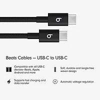 Câble tissé USB-C à USB-C de 1,5 m (4,9 pi) de Beats By Dr. Dre (MDGA4LL/A) - Noir éclair
