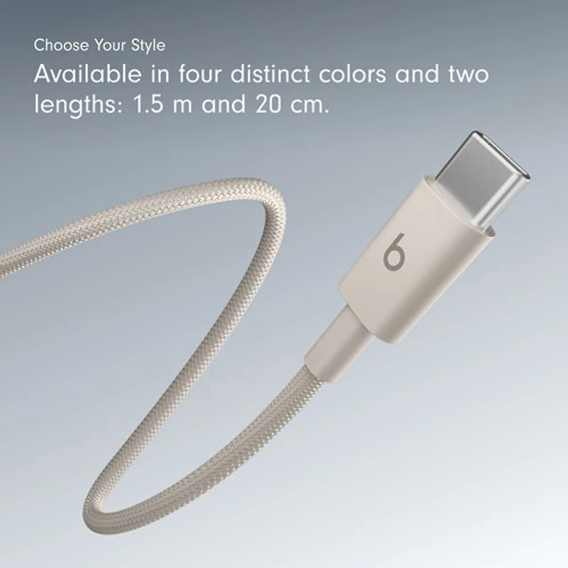 Beats By Dr. Dre 1.5m (4.9 ft.) USB-C to USB-C Woven Cable (MDGD4LL/A) - Surge Stone