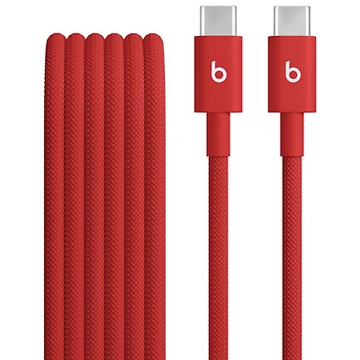 Câble tissé USB-C à USB-C de 1,5 m (4,9 pi) de Beats By Dr. Dre (MDGF4LL/A) - Rouge vif