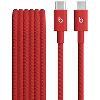 Câble tissé USB-C à USB-C de 1,5 m (4,9 pi) de Beats By Dr. Dre (MDGF4LL/A) - Rouge vif