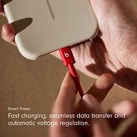 Câble tissé USB-C à USB-C de 1,5 m (4,9 pi) de Beats By Dr. Dre (MDGF4LL/A) - Rouge vif