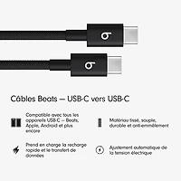 Câble tissé USB-C à USB-C de 1,5 m (4,9 pi) de Beats By Dr. Dre (MDGF4LL/A) - Rouge vif