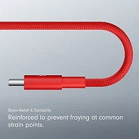 Câble tissé USB-C à USB-C de 1,5 m (4,9 pi) de Beats By Dr. Dre (MDGF4LL/A) - Rouge vif