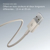 Câble tissé USB-A à USB-C de 1,5 m (4,9 pi) de Beats By Dr. Dre (MDGJ4LL/A) - Gemme éclair