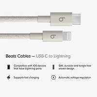 Câble tissé USB-C à Lightning de 1,5 m (4,9 pi) de Beats By Dr. Dre (MDGL4LL/A) - Gemme éclair
