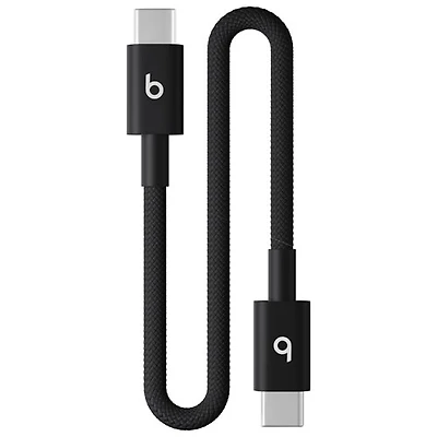 Beats By Dr. Dre 0.2m (0.65 ft.) USB-C to USB-C Woven Cable (MEQ94LL/A) - Bolt Black