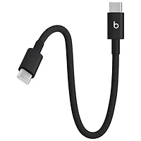 Beats By Dr. Dre 0.2m (0.65 ft.) USB-C to USB-C Woven Cable (MEQ94LL/A) - Bolt Black
