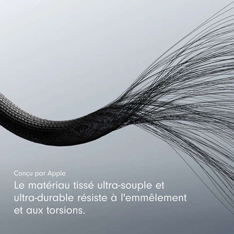 Câble tissé USB-C à USB-C de 0,2 m (0,65 pi) de Beats By Dr. Dre (MEQ94LL/A) - Noir éclair