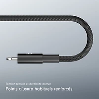 Beats By Dr. Dre 0.2m (0.65 ft.) USB-C to Lightning Woven Cable (MEQM4LL/A) - Bolt Black