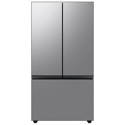 Open Box - Samsung BESPOKE 36" 3-Door French Door Refrigerator (RF24BB6600QLAA) - Stainless