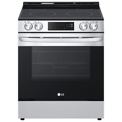 Cuisinière électrique encastrable avec ventilateur à convection et friture à air chaud 6,3 pi³ 30 po de LG (LSEL6332FC) - Inox