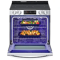 LG 30" 6.3 Cu. Ft. Fan Convection Slide-In Electric Air Fry Range (LSEL6332FC) - Stainless Steel