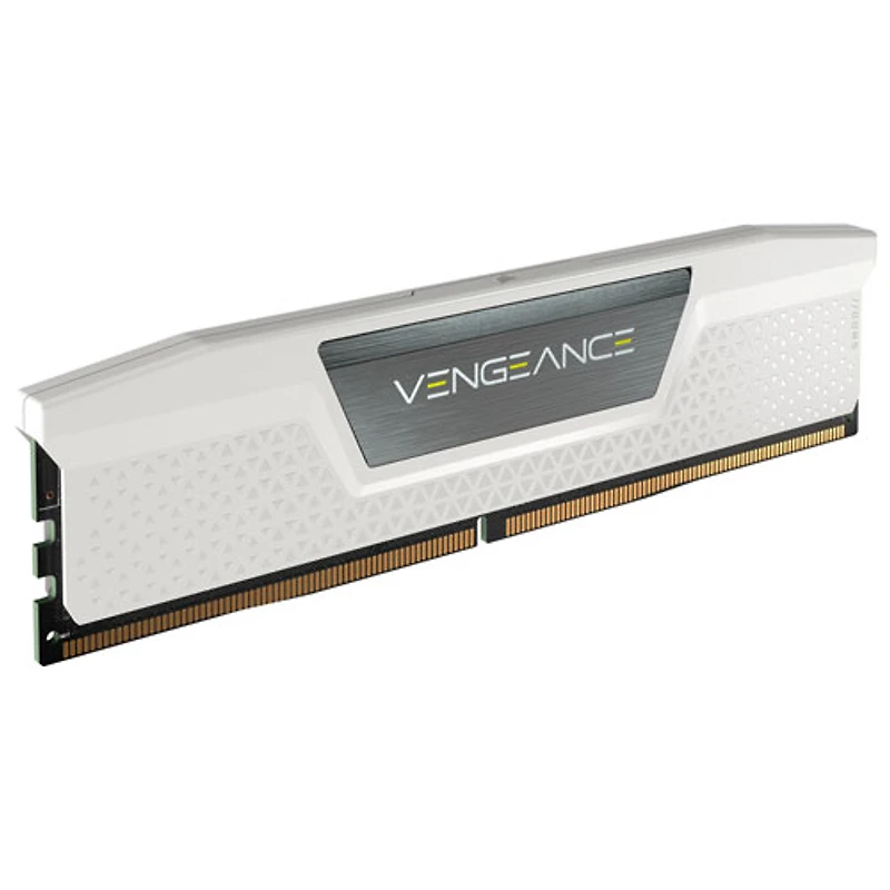 Mémoire DDR5 64 Go (2 x 32 Go) 6000 MHz Vengeance de Corsair pour PC (CMK64GX5M2B6000Z30W) - Blanc