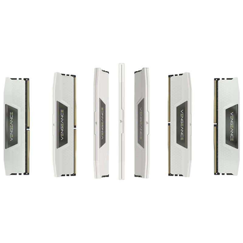 Mémoire DDR5 64 Go (2 x 32 Go) 6000 MHz Vengeance de Corsair pour PC (CMK64GX5M2B6000Z30W) - Blanc