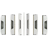 Mémoire DDR5 64 Go (2 x 32 Go) 6000 MHz Vengeance de Corsair pour PC (CMK64GX5M2B6000Z30W) - Blanc