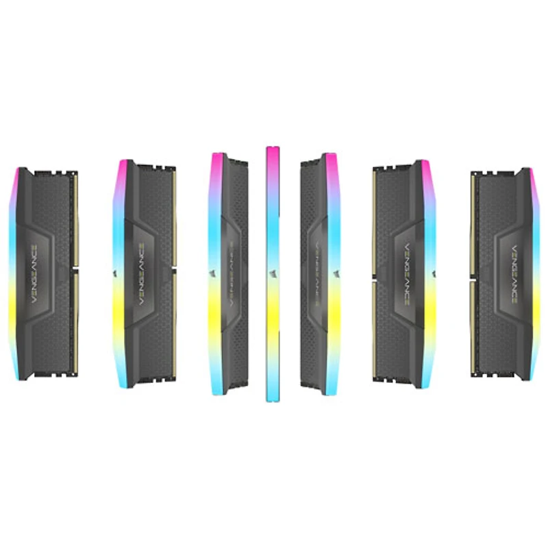 Mémoire DDR5 32 Go (2 x 16 Go) 6000 MHz Vengeance RGB de Corsair pour PC (CMH32GX5M2E6000Z36)