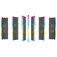 Mémoire DDR5 32 Go (2 x 16 Go) 6000 MHz Vengeance RGB de Corsair pour PC (CMH32GX5M2E6000Z36)