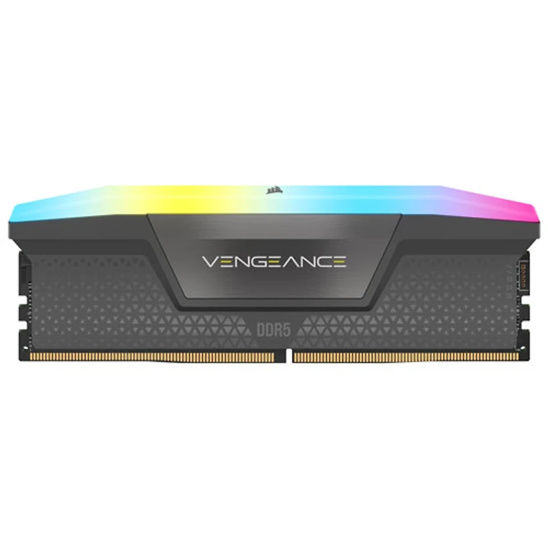 Mémoire DDR5 64 Go (2 x 32 Go) 6000 MHz Vengeance RGB de Corsair pour PC (CMH64GX5M2B6000Z30)