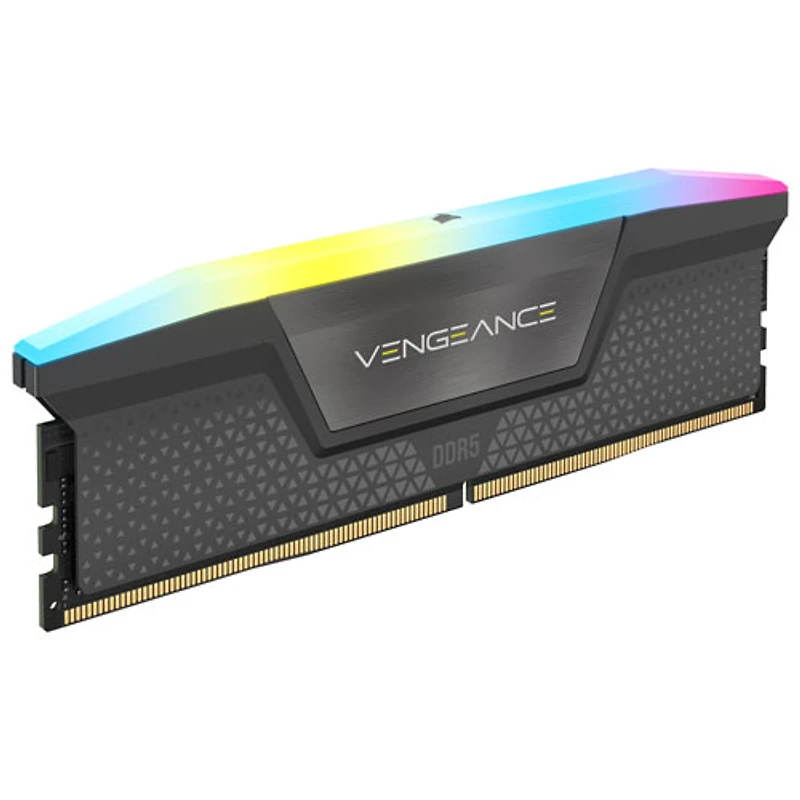 Mémoire DDR5 64 Go (2 x 32 Go) 6000 MHz Vengeance RGB de Corsair pour PC (CMH64GX5M2B6000Z30)
