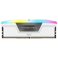 Mémoire DDR5 64 Go (2 x 32 Go) 6400 MHz Vengeance RGB de Corsair pour PC (CMH64GX5M2B6400C32W)