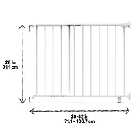 Ingenuity Stairway 42W Baby/Dog Hardware Mounted Safety Gate - White