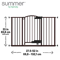 Ingenuity Thruway 52W Baby/Pet GlideOpen Pressure Mounted Safety Gate - Black