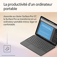 Portable Surface Pro Copilot+ PC (ACL) 12 po 256 Go de Microsoft avec Snapdragon X Plus/mémoire vive de 16 Go (2025) - Platine - Appareil seulement