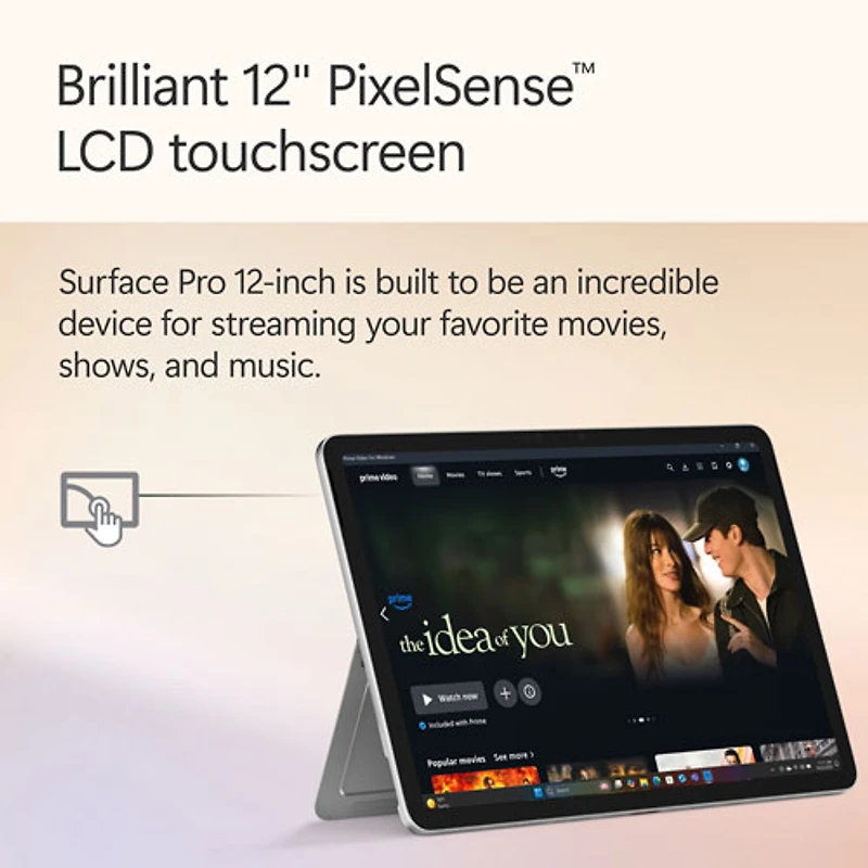 Portable Surface Pro Copilot+ PC (ACL) 12 po 256 Go de Microsoft avec Snapdragon X Plus/mémoire vive de 16 Go (2025) - Platine - Appareil seulement